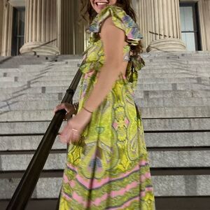 Colorful Paisley Maxi Dress